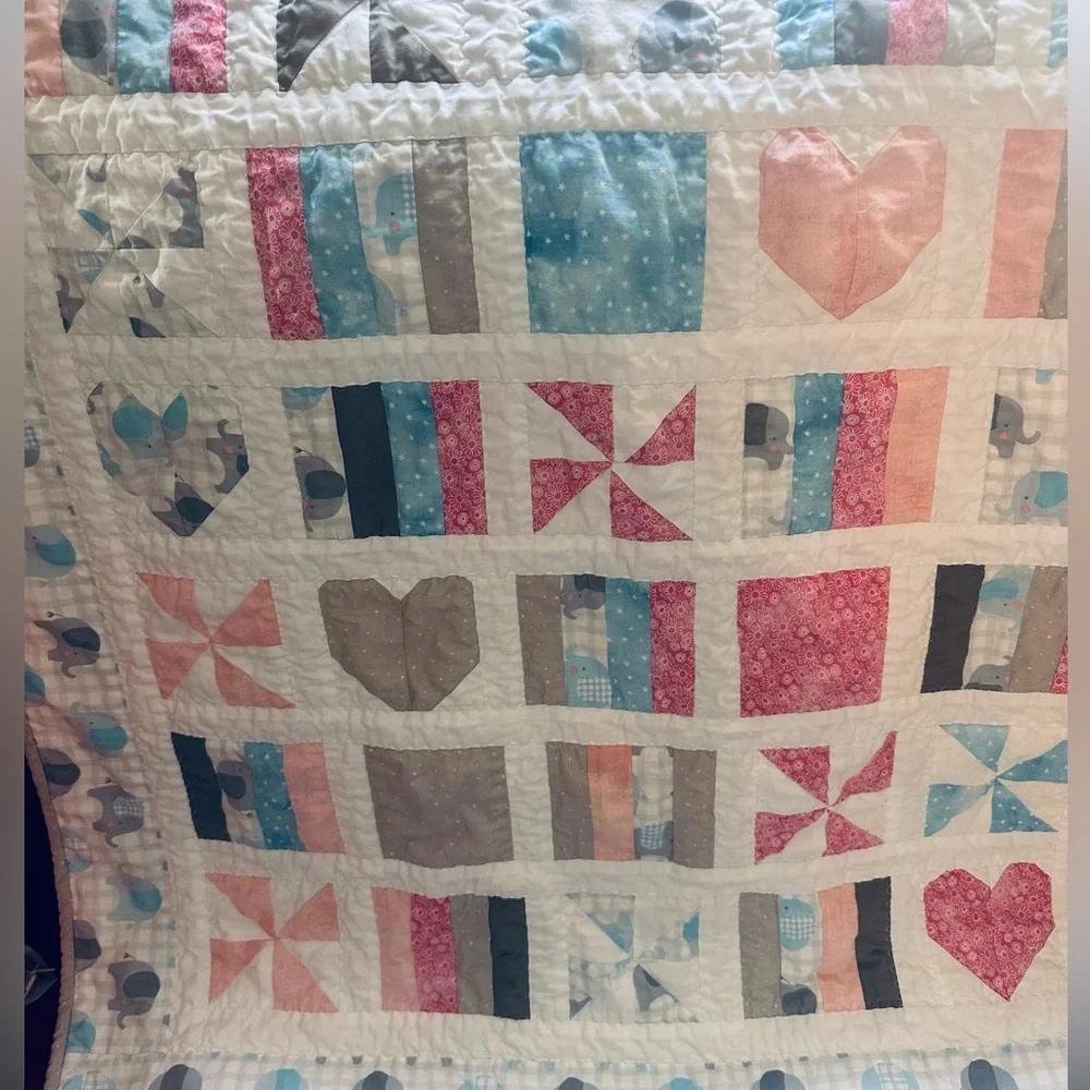 Handmade Baby Quilt 36”x44”